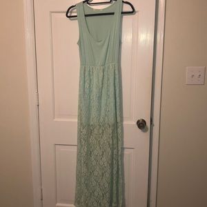 Color Me Red Lace Maxi Dress